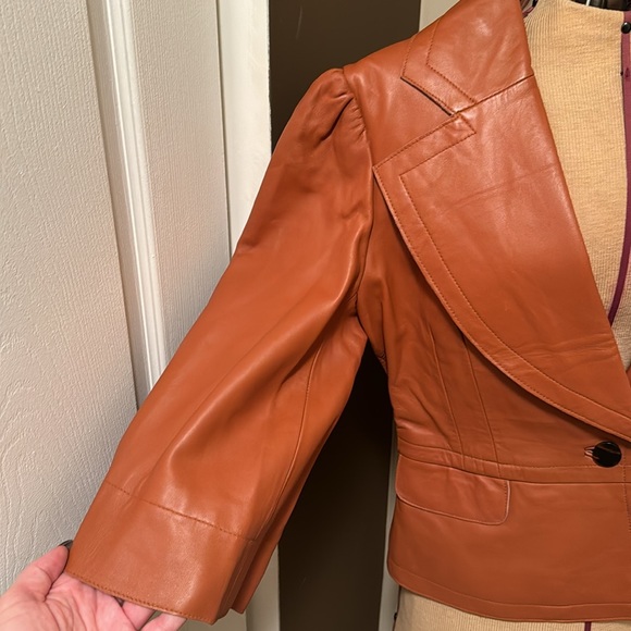 Newport News Leather Jacket/Blazer size 8 NWT - Picture 2 of 6